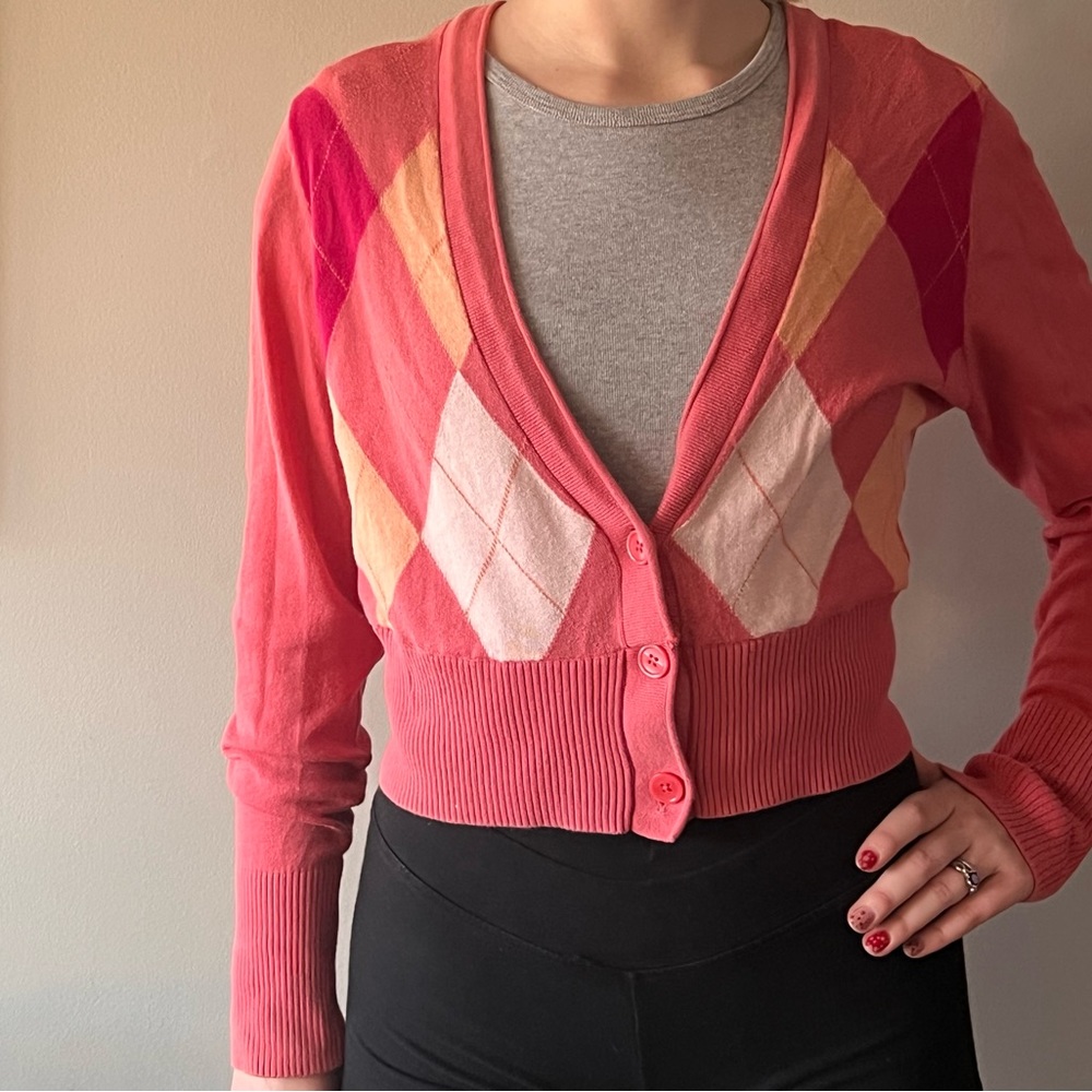 Pink cardigan